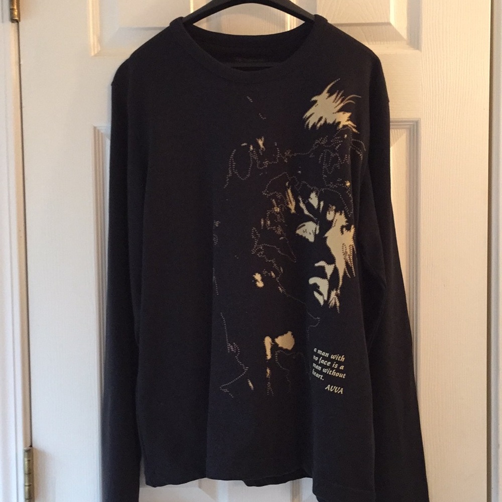 Men’s long sleeve black shirt by Avva